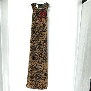 Nasty gal NWT leopard print maxi dress women’s small
